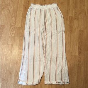 Ocean Drive Striped Pants in Cream and Blue
